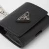 Estuche para audífonos de piel Saffiano con llavero