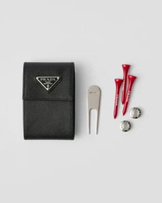 Estuche para tees de golf de piel Saffiano