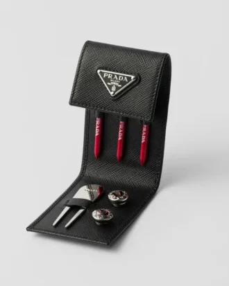 Estuche para tees de golf de piel Saffiano