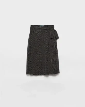 Falda cruzada de gasa estampada
