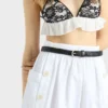 Falda de gabardina de algodón suave