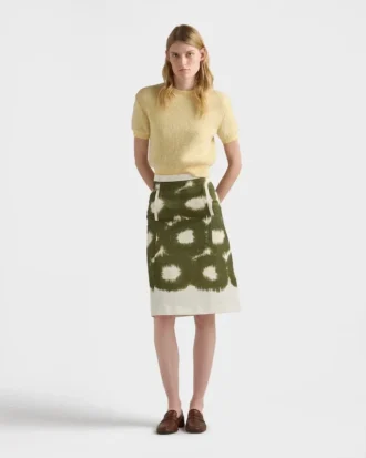 Falda de lona estampada