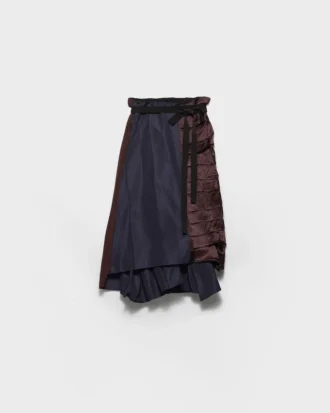 Falda de patchwork de faille