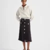 Falda de satén Sablé