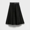 Falda midi circular de chino