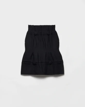 Falda midi de lana Chevron