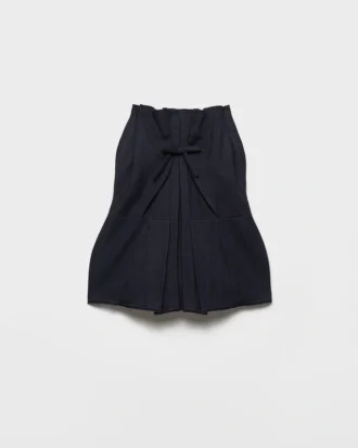 Falda midi de lana Chevron