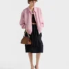 Falda midi de lana Chevron Falda midi de lana Chevron