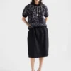 Falda midi de lana Chevron Falda midi de lana Chevron