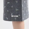 Falda midi de lana con rayas finas adornada Falda midi de lana con rayas finas adornada
