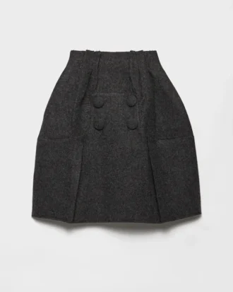 Falda midi de lana de Shetland