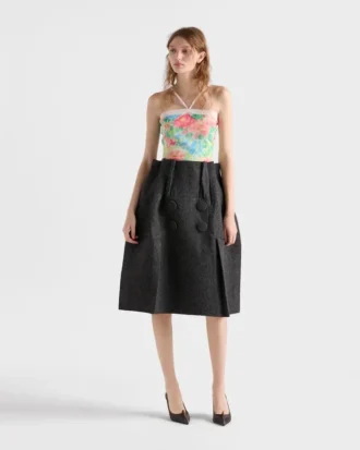Falda midi de lana de Shetland