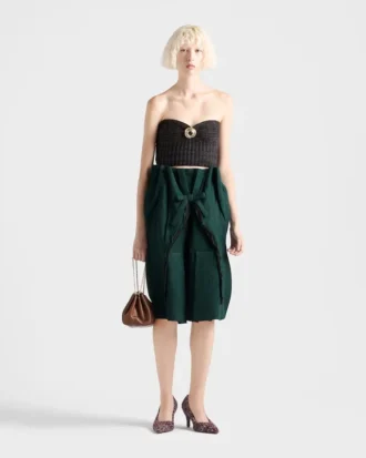 Falda midi de lana de Shetland