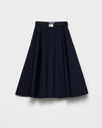 Falda midi de popelín