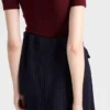 Falda midi de punto de lana Falda midi de punto de lana
