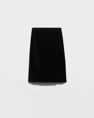 Falda midi de terciopelo