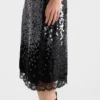 Falda midi de terciopelo bordado Falda midi de terciopelo bordado