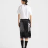 Falda midi de terciopelo bordado Falda midi de terciopelo bordado