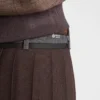 Falda midi plisada con costura rush Falda midi plisada con costura rush