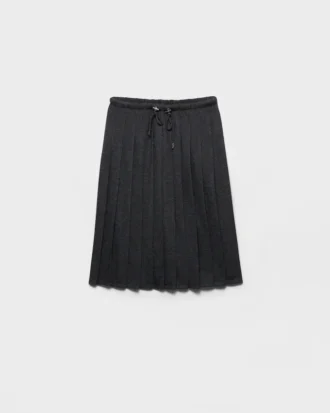 Falda plisada de jersey