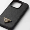 Funda de piel Saffiano para iPhone 15 Pro Funda de piel Saffiano para iPhone 15 Pro