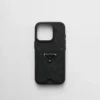 Funda de piel Saffiano para iPhone 16 Pro Funda de piel Saffiano para iPhone 16 Pro