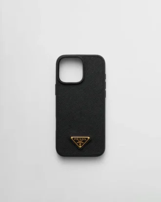 Funda de piel Saffiano para iPhone 16 Pro Max