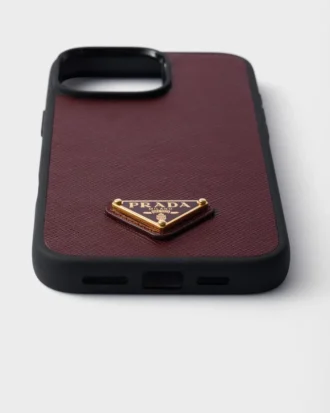 Funda de piel Saffiano para iPhone 16 Pro Max