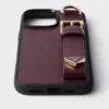 Funda de piel Saffiano para iPhone 16 Pro Max Funda de piel Saffiano para iPhone 16 Pro Max