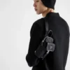 Funda para smartphone de Re-Nylon y cuero Saffiano