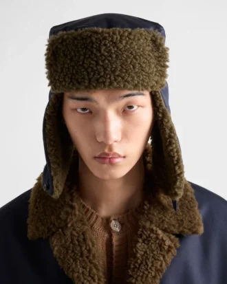 Gorro de trapero de popelín con forro polar