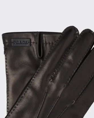 Guantes de cuero y cachemira
