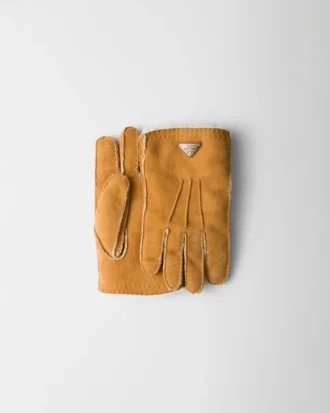 Guantes de piel de oveja de gamuza
