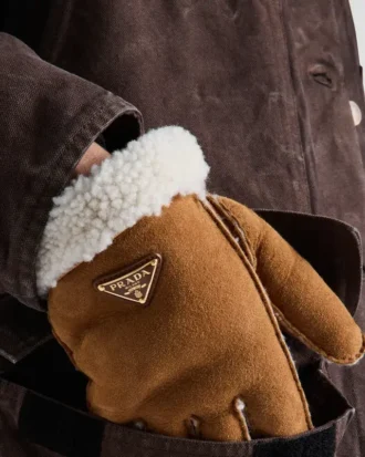Guantes de piel de oveja de gamuza