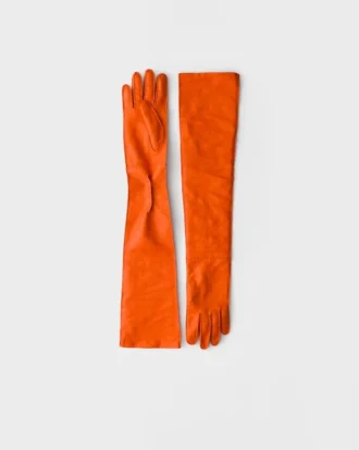 Guantes largos de cuero