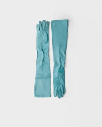 Guantes largos de cuero