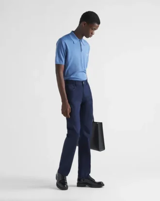 Jeans de drill elástico de cinco bolsillos