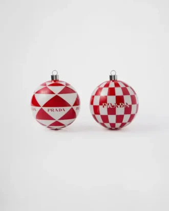 Juego de adornos navideños de vidrio