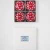 Juego de adornos navideños de vidrio Juego de adornos navideños de vidrio