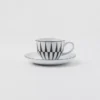 Juego de cuatro tazas de espresso de porcelana – Rayas