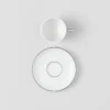 Juego de cuatro tazas de espresso de porcelana – Tablero de ajedrez