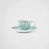 Juego de cuatro tazas de espresso de porcelana – Verde Viena