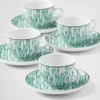 Juego de cuatro tazas de espresso de porcelana – Verde Viena