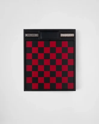 Juego de damas de piel Saffiano