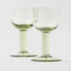 Juego de dos copas de vino blanco de cristal – Plinth