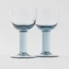 Juego de dos copas de vino blanco de cristal – Plinth