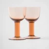 Juego de dos copas de vino blanco de cristal – Plinth