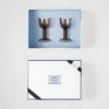 Juego de dos copas de vino blanco de cristal – Plinth