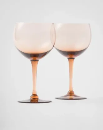 Juego de dos copas de vino tinto de cristal – New York