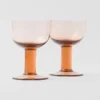 Juego de dos copas de vino tinto de cristal – Plinth